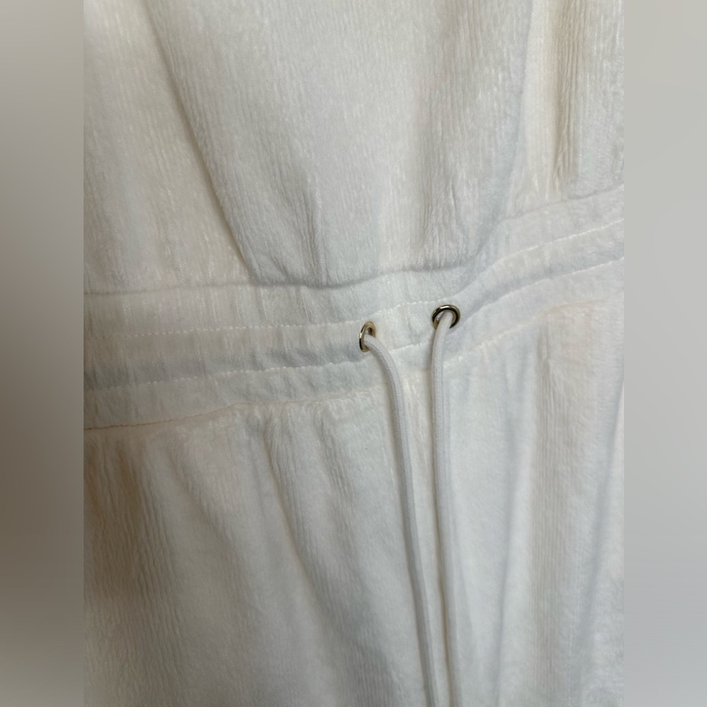 Fabletics Cozy Corduroy Off Shoulder Jumpsuit Size Large Bone One Piece - Picture 4 of 6